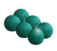 Bolsius - Smooth Ball Candle - Green - Glossy - 2.8 in - Pack of 6-16 Hours - Decorative Candles - Without Palm Oil - with Natural Plant Wax