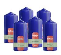 Bolsius - Smooth Pillar Candle - Cobalt Blue - 5.1 in - Pack of 6 - Decorative Candles - Contains Natural Plant Wax - Without Palm Oil