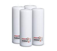 Bolsius - Smooth Pillar Candles - White - 30 x 10 cm - Length Burn Time 175 Hours - Unscented - Advent Wreath