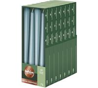 Bolsius - Smooth Taper Candles - Blue Metallic - 24.5 cm - Pack of 32 - Decorative Candles - Palm Oil Free