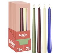 Bolsius - Smooth Taper Candles Set - Playfull Classics - 16 Pieces - 9.6 in - Decorative Household Candles - with Natural Plant Wax - Palm Oil Free