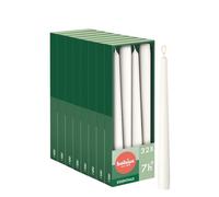 Bolsius Essentials - Smooth Taper Candles - White - 24.5 cm - Pack of 32 - Decorative Candles - Without Palm Oil