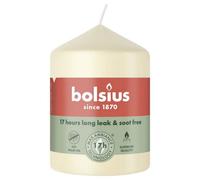 Bolsius Soft Pearl Essential Pillar Candle 80 X 58mm 3 Pack - Cream