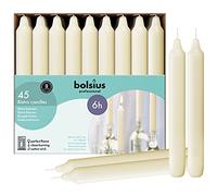 Bolsius 103403679905 Bistro Candle Ivory, 7", Cream (Pack of 45)
