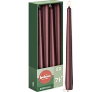 Bolsius Tapered Candles - Dark Red - 8-Pack - 24.5 cm