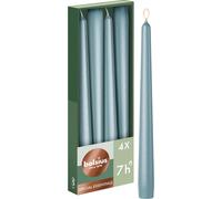 Bolsius Tapered Candles - Metallic Blue - 4-Pack - 24.5 cm - Decorativ