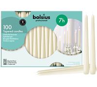 Bolsius Tapered Dinner Candles (Pack of 100), Ivory, Pack 100, Ivory