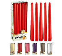 BOLSIUS Tapered Dinner Candles , "Red box 10", 103600352241