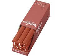 Bolsius Tapered Dinner Pillar Candles - Orange - Pack of 9 - Long Burning Time of 13 Hours - Household Candle - Interior Decoration - Unscented - Includes Natural Vegan Wax - 27 x 2.3 cm