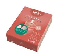 Bolsius Tealight Candles - Clear Cup - White - Box of 24 Transparent Tealights - Long Burning Time of 6 Hours - Unscented - Smokeless - Includes Natural Vegan Wax - No Palm Oil, Packaging May Vary
