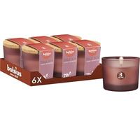 Bolsius - True Joy - Scented Candle with Cork Lid - Burgundy - Floral Blessings - Burn time: 21 Hours - with Natural Extracts - with Natural Vegetable Wax