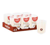 Bolsius - Vanilla - Ivory - Set of 6 Scented Candles - 8 x 7 cm - Burn time: 25 Hours - with Natural extracts - Natural Vegetable Wax - Palm Oil Free