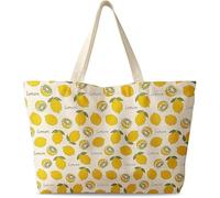 Bolso de mujer de gran tamaño, lona con cremallera estética reutilizable bolso de hombro único