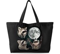 Bolso de mujer de gran tamaño, lona con cremallera estética reutilizable bolso de hombro único