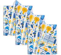 Bolsome 60 Sheets Hanukkah Tissue Paper Bulk, Happy Chanukah Wrapping Tissue Paper Sheets Blue Large Gift Wrapping Tissue For Happy Hanukkah Chanukah Party Wrapping Supplies Decorations, 20 x 20"