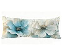 Bolster Pillow Case Orchid Body Pillow Abstract Side Sleeper Pillows, Soft Velvet Double-Sided Print Long Pillows 40 x 145 cm with Zipper Pillowcase for Maternity Support and Side Sleeper J0-1282
