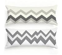 Bolster Pillow Cases 12x36 Inch Stripe Pillow Cases 2 pack Simplicity Pattern Design Linen Cushion Covers HD Double-Sided Printing Pillowcases with Invisible Zipper for Bedroom Bed Cushions, Model373
