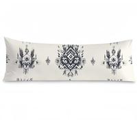 Bolster Pillow Cases 20x60 Inch Simple Pillow Cases Bohemia Pillowcase Waterproof Velvet Cushion Covers with Double Sided Printing and Smooth Invisible Zipper for Sofa Room Bedroom Bed Decor, Model236