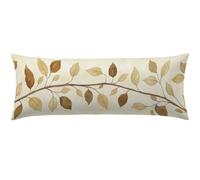 Bolster Pillow Cases 40 x 145 Cream Side Sleeper Pillow Cover Brown Long Pillows for Sleeping, Super Soft Velvet Decorative Pillows Cases with Invisible Zipper Maternity Long Body Pillowcase Q-891