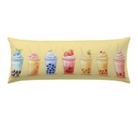 Bolster Pillow Cases 40 x 145 Yellow Side Sleeper Pillow Cover Pink Long Pillows for Sleeping, Super Soft Velvet Decorative Pillows Cases with Invisible Zipper Maternity Long Body Pillowcase Q-833