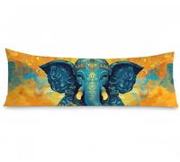 Bolster Pillow Cases Animal Body Pillow Cover 24x72 Inch Elephant Cushion Covers Velvet Improve Sleep Pillowcases, Double-Sided Printing with Invisible Zipper Cushions for Sofa Bedroom Bed, Model267