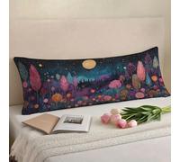 Bolster Pillow Cases Color Side Sleeper Pillow Cover 16 x 48in/40 x 120 cm Landscape Body Pillows,Double-Sided Printing Large Pillow Cases,Headboard Cushion,Comfort Soft Velvet Long Pillowcase w-1223