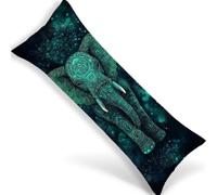 Bolster Pillow Cases Fantasy Cushion Covers Elephant Pattern, Cod1029 | Velvet Throw Pillow Decorative Pillows Double-Sided Printing Pillowcase Protectors for Bed Sofa Bedroom, 16x56in / 40x140cm