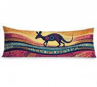 Bolster Pillow Cases Kangaroo Body Pillow Cover 24x72 Inch Northern Europe Cushion Covers Velvet Soft Pillowcases, Double-Sided Printing with Invisible Zipper Cushions for Sofa Bedroom Bed, Model24