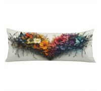 Bolster Pillow Cases Love Side Sleeper Pillow Cover 16 x 56in/40 x 140 cm Flower Body Pillows, Double-Sided Printing Large Pillow Cases, Headboard Cushion, Comfort Soft Velvet Long Pillowcase w-1118