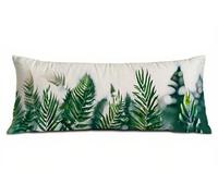Bolster Pillow Cases Plant Pillow Cases Leaf Cushion Covers 40 x 120 cm Linen Bolster Cushion Double-Sided Printing Improve Sleep, Long Pillows for Room Decor Couch Bedroom Bed, Gifts for Women B-9325
