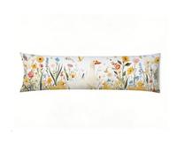 Bolster Pillow Cases, Velvet Side Sleeper Pillow 16x57 inch, Ultra Soft Body Pillows with Hidden Zipper, Decorative Long Pillowcase for Bed Sofa, Body Pillow Cover yellow rural Machine Washable E0-451