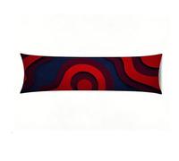 Bolster Pillow Cases, Velvet Side Sleeper Pillow 24x64 inch, Ultra Soft Body Pillows with Hidden Zipper, Decorative Long Pillowcase for Bed Sofa, Body Pillow Cover red blue Machine Washable E0-347