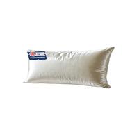 Bolster Pillow, Crushed Velvet Full Body Pillow, Hollowfibre Filled Orthopaedic Support Pregnencey Pillow, White Neck Support & Maternity Side Sleepers Pillows Cushion (Off White, 4FT SMALL DOUBLE)