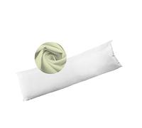 Bolster Pillow Hollowfibre Filled with Free Pillowcase Hypoallergenic Soft Long Pregnancy Pillow for Side Sleeper, Back, Neck, Maternity Support Full Body Pillow (Cream, Double 4.6Ft)