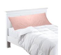 Lancashire Textiles Bolster Pillowcase - Cotton Blend Cover, Fits Duck Feather Bolster Pillows Made in Britain (Double, 4ft 6", Light Pink)