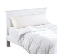 Lancashire Textiles Bolster Pillowcase - Cotton Blend Cover, Fits Duck Feather Bolster Pillows - Available in Single, Double, King, and Super King Sizes - Made in Britain (Double, 4ft 6", White)