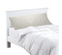 Lancashire Textiles Bolster Pillowcase - Cotton Blend Cover, Fits Duck Feather Bolster Pillows - Available in Single, Double, King, and Super King Sizes - Made in Britain (Single, 3ft, Cream)