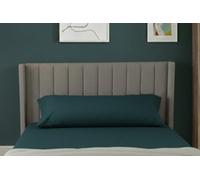 Bolster Support Pillow Pillowcase Plain Dyed Pillow Linen Easy Care Teal - Small Double 4Ft