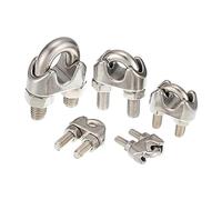 Bolt 10 PCS Silver A2 Stainless Steel U-Bolt Type Wire Rope Clip M2 M3 M4 M5 M6 M8 M10 M12mm Clamp Bolt(M5)