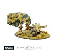 British 8th Army 25-PDR Light Artillery & Quad Tractor Warlord Games Bolt Action