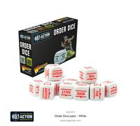 Warlord Games Bolt Action 1:56 Scale 12x White Coloured Order Dice - (402616012)