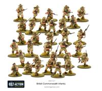Warlord Games British Army Commonwealth Infantry - 28mm Scale Plastic Miniatures for Bolt Action Highly Detailed World War 2 Miniatures for Table-top Wargaming
