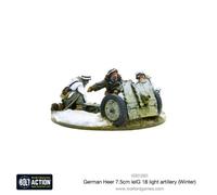 German Heer 7.5 Leig 18 Artillery (Winter) Warlord Games Bolt Action Miniatures