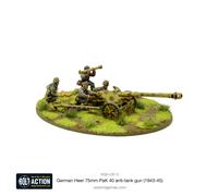 Warlord Games German Heer 75mm PaK 40 Anti-Tank Gun (1943-45) Action Tabletop Game Figure Set, Age 14+