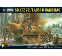 Warlord Games German Army Sd.Kfz 251/1 ausf D Hanomag halftrack - 1:56 / 28mm Plastic Scale Model Vehicle for Bolt Action Highly Detailed World War 2 Miniatures