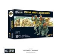 Warlord Games Italian Army & Blackshirts 28mm Scale Plastic Miniatures for Bolt Action Highly Detailed World War 2 Miniatures for Table-top Wargaming