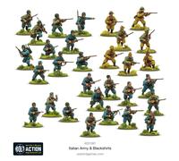 Warlord Games Italian Army & Blackshirts 28mm Scale Plastic Miniatures for Bolt Action Highly Detailed World War 2 Miniatures for Table-top Wargaming