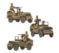 Warlord Games Go Everywhere! US Army Jeep Armoured Platoon Scale Models for Bolt Action Highly Detailed World War 2 Miniatures