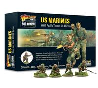 Bolt Action US Marines Infantry - 28mm Scale Plastic Miniatures by Warlord Games - Highly Detailed World War 2 Miniatures for Table-top Wargaming