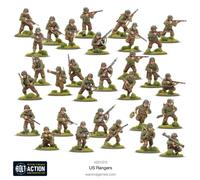 Warlord Games US Rangers Infantry - US Army 28mm Scale Plastic Miniatures for Bolt Action Highly Detailed World War 2 Miniatures for Table-top Wargaming